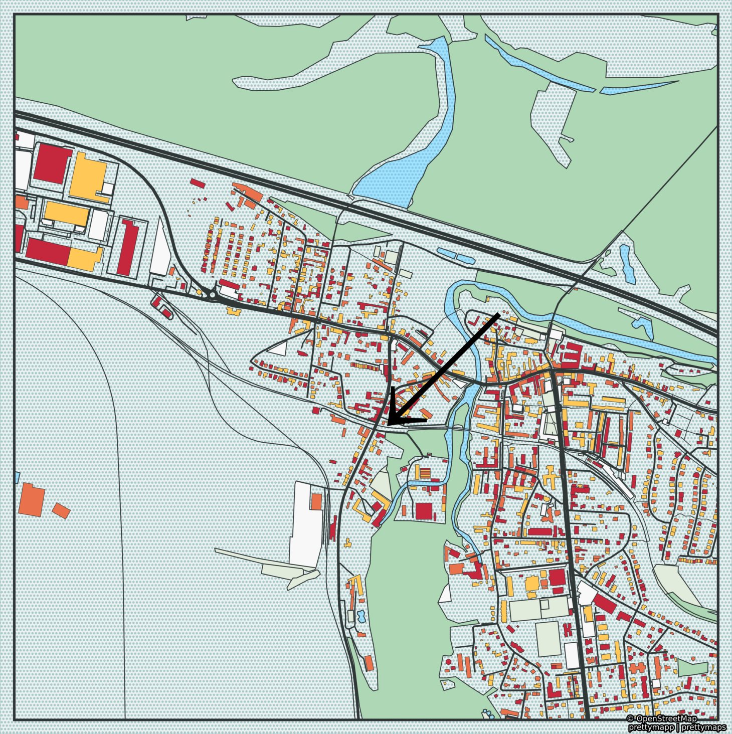Anfahrtskarte zur Apotheke zum Auge Gottes